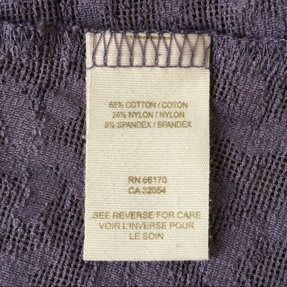 Free People Top Mauve Purple Sleeveless Lace Size S Stretch Fit & Flare Boho - Picture 10 of 11